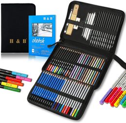 Pencils 72 Coloured Sketch Set Art Pencil with Pad Professional Drawing Tools Perfect for ists Adults Supplies 230317