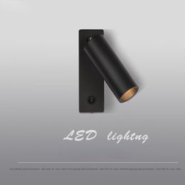 Wall Lamp 10PCS LED Bedside Spotlight 5W AC85-265V Surface Mounted Hole Free El KTV Aisle Bar Household Reading