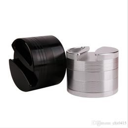 Smoking Pipes New 4 Tier Aluminium alloy paper grinder, 75MM, creative metal grinder, smoke cutter.