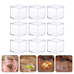Gift Wrap 2pcs-24pcs Acrylic Candy Boxes Transparent Plastic Box Biscuit Snack Cookie Storage Party Packing