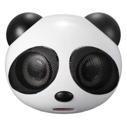 Portable Speakers Panda Multimedia Portable USB Mini Digital Square 35mm Wired Super Bass Stereo Speaker Subwoofer with mic for Desktop Laptop Z0317