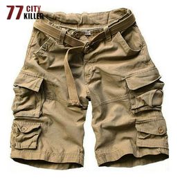 Men's Shorts Military Cargo Shorts Men Summer Multi-pockets Mens Shorts Casual Camouflage Short Trousers Men Bermuda Masculina With Free Belt G230316