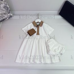 Mädchen Designer weiche Kleider 2023SS Summer Polo Kleid für Baby Girl