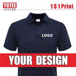 Men's Polos YOTEE Summer Polo Shirt Casual Short Sleeve Personal Company Group Custom Men and Women Top 230317