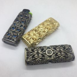 Colourful Smoking Metal Alloy ED1 Lighter Casing Case Shell Protection Sleeve Portable Sheath Innovative Design Dry Herb Tobacco Cigarette Holder