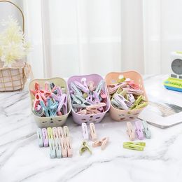 Colorful Plastic Clothespins Hangers Laundry Clothes Pins Clips with Springs AirDrying Clothing Pin Set