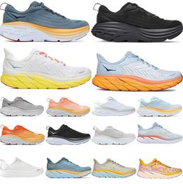 Motorcycle Boots TOP Casual Shoes HOKA ONE Bondi 8 Running Athletic local boots Clifton 8 white training Sneakers Accepted lifestyle Shock Classic trend 2023ess