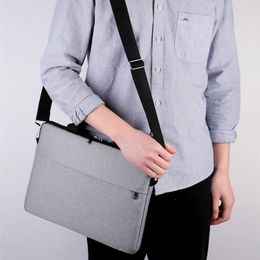 Briefcases Oxford Briefcase Tote Bag 15.6" Laptop Tablet Notebook Single Shoulder Strap Bags A4 Paper Solid Colour