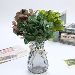 Decorative Flowers Artificial Fake Plants Eucalyptus Leaves Branch Wedding Home Flower Arrangement Green Modern Decor