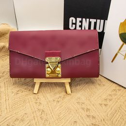 Cover Coin purses Genuine Leather wallets Designer long bag Women's mens Cardholder louiseity Purse passport card holders Luxury metal lock hasp viutonity pouc key