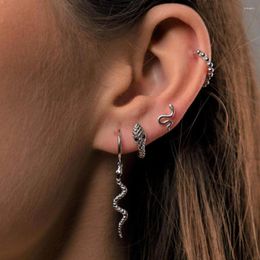 Hoop Earrings 925 Sterling Silver Tiny CZ Snake Earring Delicate Huggie Classic Fashion Women Jewelry