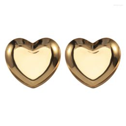 Kitchen Storage 2X Heart Shaped Jewellery Serving Plate Metal Tray Arrange Fruit Home Gold