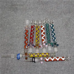 Nectar Pipe Hookah Bong Kit with Quartz Tips Smoking Accessories Straw Oil Dab Rigs Heady Color NC Kits Smoking Pipes