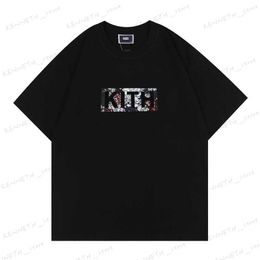 Men's T-Shirts Kith floral classic box tee floral print t-shirt men's and women's large short sleeve T230317