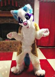 Fur Furry Husky Dog Fox Mascot Costume Fursuit Wolf Cospaly Party Halloween Suit