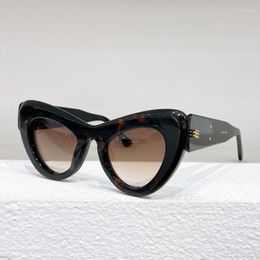 Sunglasses Cateye White Black Uv400 Optical Glasses Men High Street Eyewear with Box