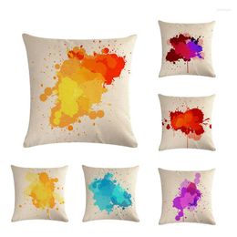 Pillow Art Rendering Colourful Pictures Cover Cotton Linen Big Dot Home Deocrative Pillows For Sofa Car ZY512