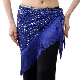 Stage Wear 16 Colours Belly Dance Clothes Accessories Long Tassel Triangle Belts Hip Scarf Sequin Belt For Women