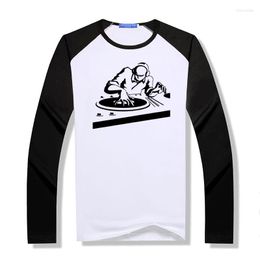 Men's T Shirts Design DJing Music Modal Long Sleeve For Bar Shirt Casual T-shirts O Neck Raglan Plus Size Tees