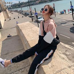 Women's Pants Sports Suit Fashion Two Piece 2023 Korean Version Loose Student Foreign Style Trend & Capris