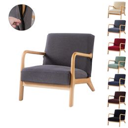 Chair Covers Armchair Protector Slipcover With Zipper Stretch Wood Arm Cover Elastic Spandex Seat Furniture Home Decor