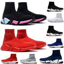 2023 Speeds 2.0 Shoe Platform Sneaker Men Women Designer Tripler Paris Socks Boots Black White Blue Light Sliver Brown Ruby Graffiti Vintage Beige Pink Trainers 35-45