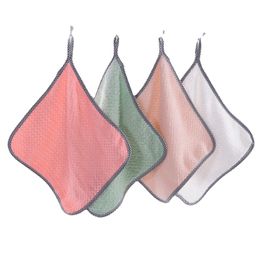 Kitchen dish towel dish cloth kitchen rag non-stick oil thickened table cleaning cloth absorbent scouring pad