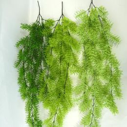 Decorative Flowers Artificial Moss Green Plant Rattan Snapdragon Grass Wall Plastic Water Home Wedding Party Decor