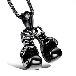 Pendant Necklaces Collar Hombre In Steampunk Hip Hop Stainless Steel Chain Gothic Vintage Boxing Glove Necklace Jewellery For Men Choker