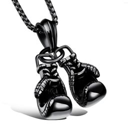 Pendant Necklaces Collar Hombre In Steampunk Hip Hop Stainless Steel Chain Gothic Vintage Boxing Glove Necklace Jewelry For Men Choker