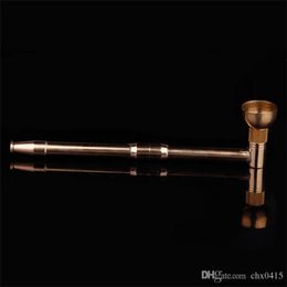 Smoking Pipes Mini portable removable cleaning suction card installed copper metal pipe direct suction