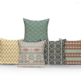 Pillow Nordic Geometry S Cover Line Style Decorative Pillows Case Car Covers Colorful Lattice Cases Kissenbezug