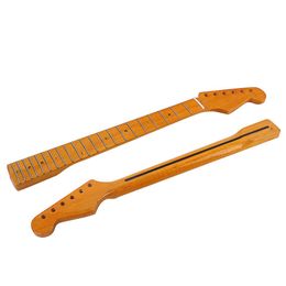 Stylish Wooden 21 Fret Fingerboard Neck Parts Replacement for ST Electric Guitar Instrument Parts