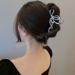 Elegant Bow Pearl Metal Hair Claw For Women Long Thick Hair Claw Clip Lady Sweet Hairpin Fashion Hair Accessories