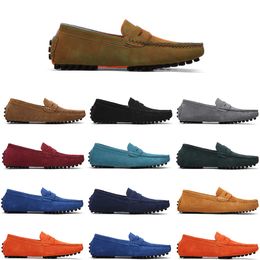 High quality Non-Brand men casual suede shoe mens slip on lazy Leather shoe 38-45 Blue