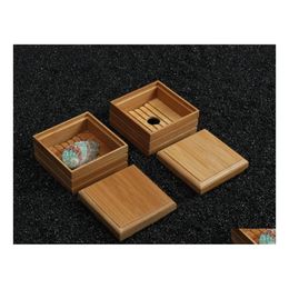 2016 Soap Dishes Wood Box Bamboo Dish Tray Holder Storage Rack Container Hand Craft Bathtub Shower For Bathroom Xb Drop Delivery Home Gar Dhwlh