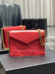Luxury women's bag shoulder bag crossbody bag handbag classic versatile square bag metal LOGO chain bag khaki / red / green / purple / white / black 22 * 16.5 * 5.5CM