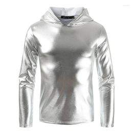 Men's T Shirts 2023 Fashion Men T-shirts Short Casual V-Neck Silver Gold Shirt Tops Tees Male Clothing Summer