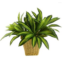 Decorative Flowers 50/60cm Fake Dracaena Artificial Sansevieria Plant Plastic Banana Leaves Big Succulents Agave Branch For Home Garden