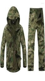 Men039s Vestes Tad Gear Tactical Softshell Camouflage Jacket Set Men Army Brillbreaker Termroproping Hunting Vêtements Camo Military9748345