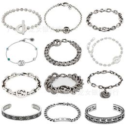 2023 Designer New jewelry silver bracelet double Bracelet old skeleton elf for men and women