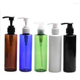 Storage Bottles 30pcs 200ml White/Black/Clear Empty Plastic Lotion Pump Bottle High-end Cosmetics With White /Black Head
