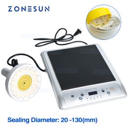 ZONESUN Induction Sealer GLF-500L Microcomputer Hand-held Electromagnetic Continuous Induction Aluminium Foil Cap Sealing Machine