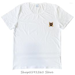 Men's T Shirts German Shepherd In Pocket Shirt Dog Lovers White Modal Men Made USA Cartoon Unisex Fashion Tshirt