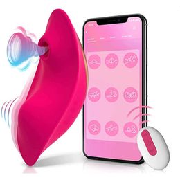 Sex toy Massager Wireless App Remote Control Butterfly Vibrator Bluetooth Wearable Sucking Panties Dildo Couple Toys for Women
