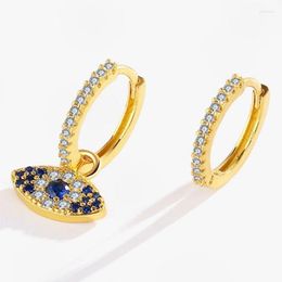 Hoop Earrings European And American Mini Eye Fashion Retro Shiny Ladies Ear Buckle Bohemian Jewelry Fine For Woman