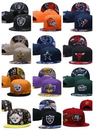 Fashion Snapbacks Fitted hats All Teams Logo Embroidery Football Baskball Cotton letter Black Red Mesh flex Beanies Flat Hat Hip Hop Sport Casquette Snapback cap