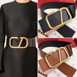 Cinturón de diseño Vestido de cuero de moda Femenina Hebilla de oro Cinturones para mujer para mujeres Cinturones de cuero de diseño de lujo delgada