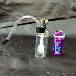 Small transparent pot glass bongs accessories Glass Smoking Pipes Colourful mini multi-colors Hand Pipes Best Spoon glas