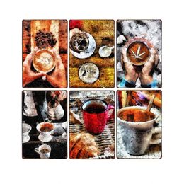 Coffee Plaque Metal Vintage Tin Signs Garage Cafe Bar Accessories Decoration Wall Plates Retro Art Poster Home Decor 30X20cm W03